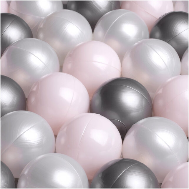 Ballen, set 200 stuks | Pearl/Silver/Light Pink | 6 cm