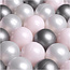 Misioo Ballen, set 200 stuks | Pearl/Silver/Light Pink | 6 cm
