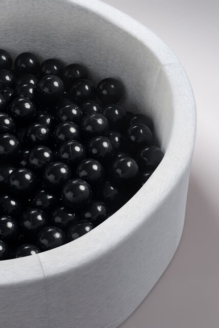 Ballen, set 200 stuks | Zwart | 6 cm