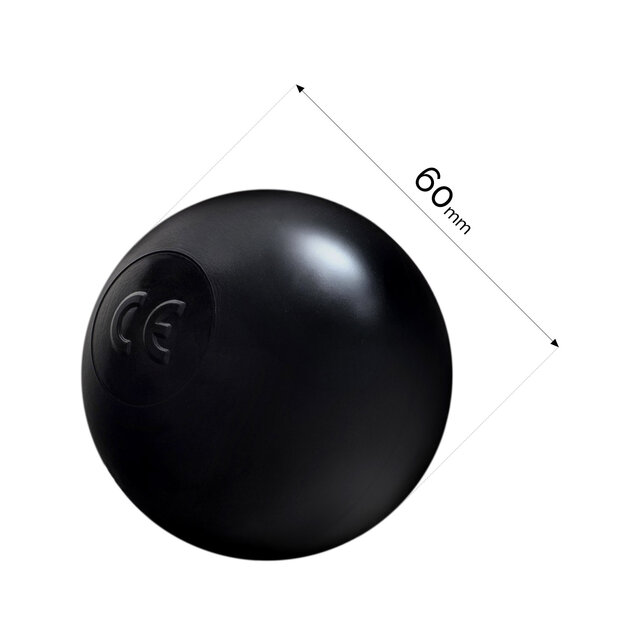 Ballen, set 200 stuks | Zwart | 6 cm