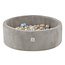 Misioo Ballenbak Rond 90x30 | Beige Corduroy incl. 200 ballen (Pearl/Gold/Light Blue)