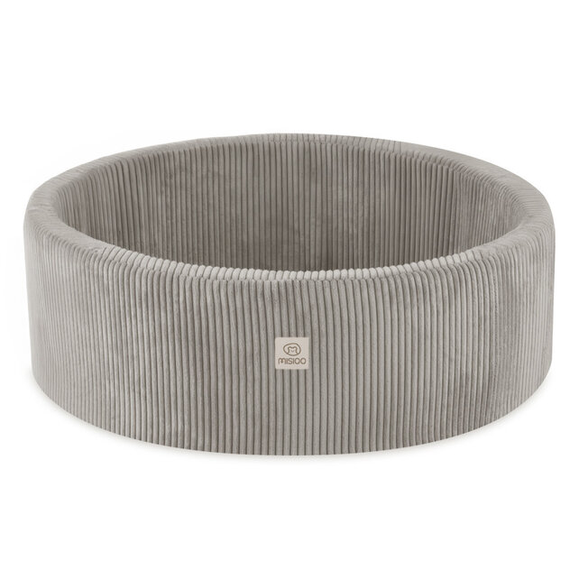Ballenbak Rond 90x30 | Beige Corduroy incl. 200 ballen (Pearl/Gold/Light Blue)