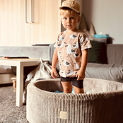 Ballenbak Rond 90x30 | Beige Corduroy incl. 200 ballen (Pearl/Gold/Light Blue)