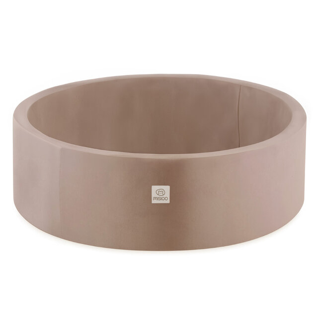 Ballenbak Rond 90x30 | Velvet Gold/Beige incl. 200 ballen (Pearl/Gold/Light Pink Pearl)