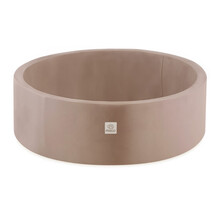 Ballenbak Rond 90x30 | Velvet Gold/Beige excl. ballen