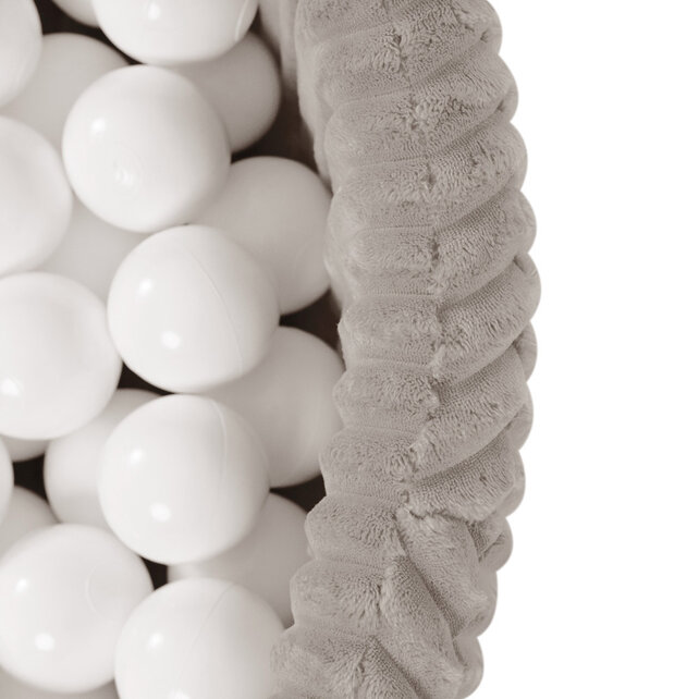 Ballenbak Rond 90x30 | Beige Puffy Lamell incl. 200 ballen (Pearl/Gold/Light Pink Pearl)