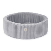Ballenbak Rond 90x30 | Grey Puffy Lamell incl. 200 ballen (Pearl/Silver/Light Blue)