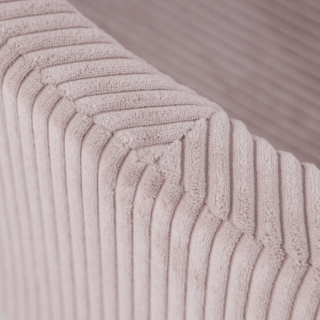 Ballenbak Rond 90x30 Met Trapje | Light Pink Corduroy incl. 200 ballen (Pearl/Gold/Light Pink Pearl)