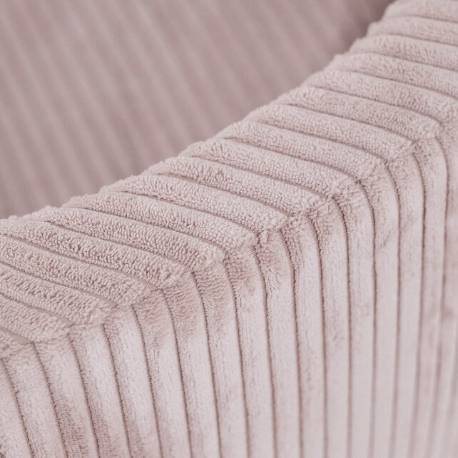 Ballenbak Rond 90x30 Met Trapje | Light Pink Corduroy incl. 200 ballen (Pearl/Gold/Light Pink Pearl)