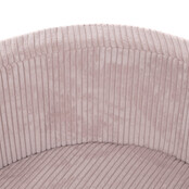 Ballenbak Rond 90x30 Met Trapje | Light Pink Corduroy incl. 200 ballen (Pearl/Gold/Light Pink Pearl)