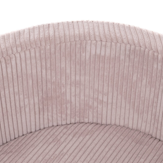 Ballenbak Rond 90x30 Met Trapje | Light Pink Corduroy incl. 200 ballen (Pearl/Gold/Light Pink Pearl)