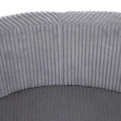 Ballenbak Rond 90x30 Met Trapje | Light Grey Corduroy incl. 200 ballen (Pearl/Silver/Light Blue)