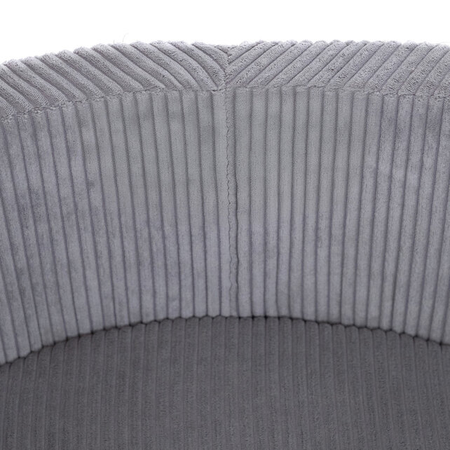 Ballenbak Rond 90x30 Met Trapje | Light Grey Corduroy incl. 200 ballen (Pearl/Silver/Light Blue)