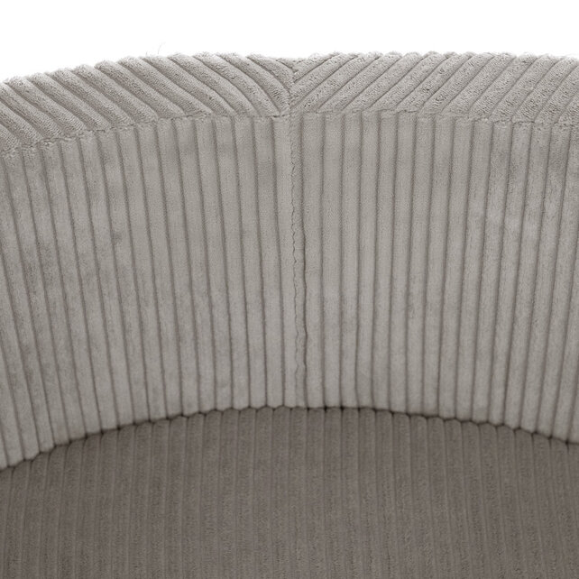 Ballenbak Rond 90x30 Met Trapje | Beige Corduroy incl. 200 ballen (Pearl/Gold/Geel)
