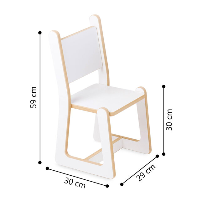 Houten Montessori Kinderstoel | Wit