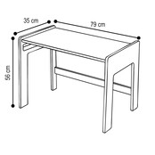 Houten Montessori Kindertafel  | Wit