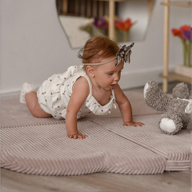Speelmat - Plush Nest Bloem - Light Pink Corduroy, 115 cm