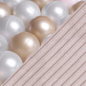 Ballenbak Bloem 95x30 | Light Pink Corduroy incl. 200 ballen (Pearl/Gold/Light Pink Pearl)