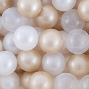Ballenbak Bloem 95x30 | Beige Corduroy incl. 200 ballen (Pearl/Gold/Transparant)