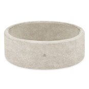 Ballenbak Rond 90x30 | Beige Chenille incl. 200 ballen (Pearl/Gold)