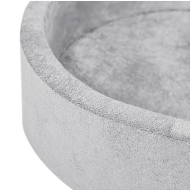 Ballenbak Rond 90x30 | Light Grey Chenille incl. 200 ballen (Pearl/Silver/Light Blue)