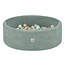 Misioo Ballenbak Rond 90x30 | Green Chenille incl. 200 ballen  (Pearl/Gold/Mint Pearl)