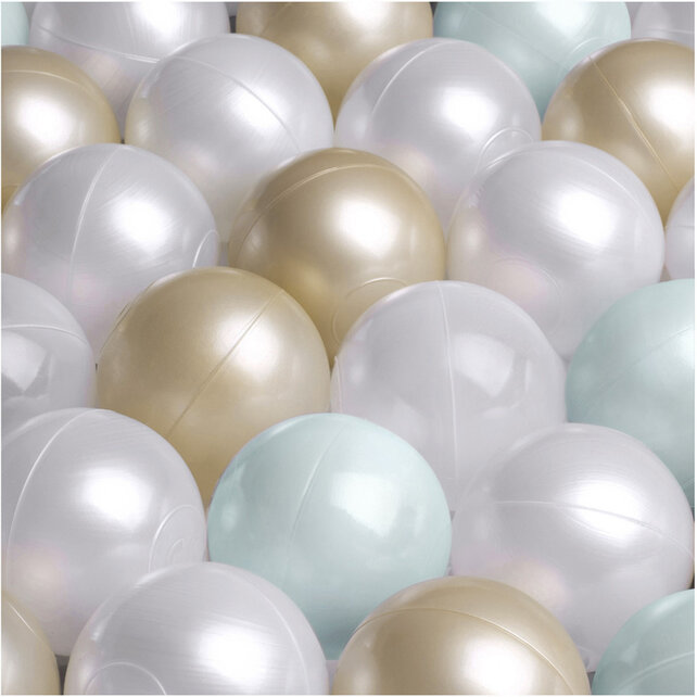 Ballenbak Rond 90x30 | Green Chenille incl. 200 ballen  (Pearl/Gold/Mint Pearl)