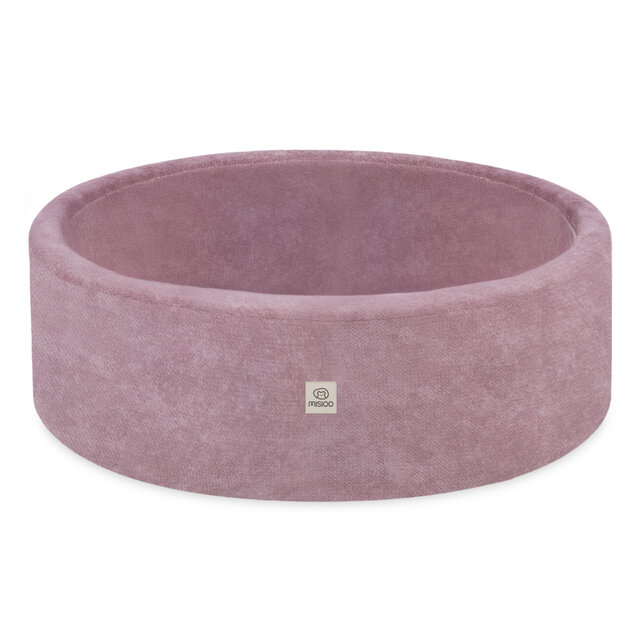 Ballenbak Rond 90x30 | Pink Chenille incl. 200 ballen  (Pearl/Gold/Light Pink)
