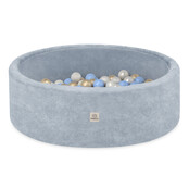Ballenbak Rond 90x30 | Pink Chenille incl. 200 ballen  (Pearl/Gold/Light Blue)