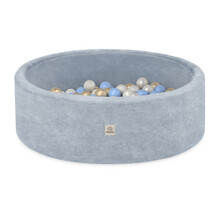 Ballenbak Rond 90x30 | Pink Chenille incl. 200 ballen  (Pearl/Gold/Light Blue)