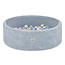 Misioo Ballenbak Rond 90x30 | Pink Chenille incl. 200 ballen  (Pearl/Gold/Light Blue)