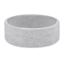 Ballenbak Rond 90x30 | Light Grey Chenille excl. ballen