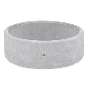 Ballenbak Rond 90x30 | Light Grey Chenille excl. ballen