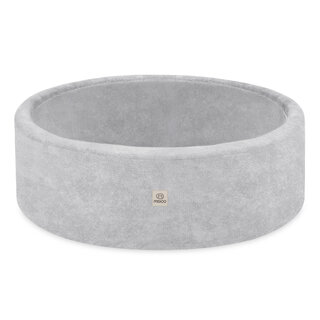 Ballenbak Rond 90x30 | Light Grey Chenille excl. ballen