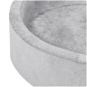 Ballenbak Rond 90x30 | Light Grey Chenille excl. ballen