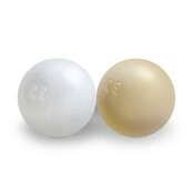 Ballenbak Rond 90x30 | Velvet Gold/Beige incl. 200 ballen (Pearl/Gold)