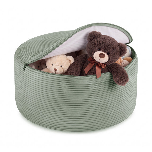 Kinderpoef | Green  Corduroy
