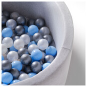 Ballen, set 400 stuks | Pearl/Silver/Light Blue | 6 cm
