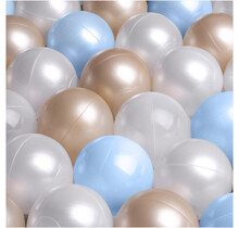 Ballen, set 400 stuks | Pearl/Gold/Light Blue | 6 cm