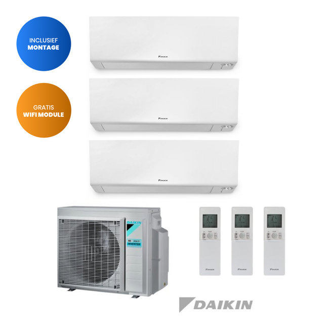 Daikin Daikin Perfera Mulit Split (3MXM40N + CTXM15R) inclusief montage