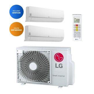 LG LG multi split met 2 binnen units van 3,5 kW en 2,5 kW