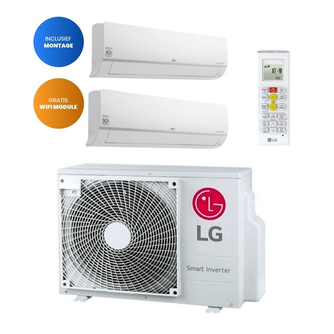 LG LG Multi Split (MU2R17+ PZ12NYZ + PZ09NYS - Inclusief montage