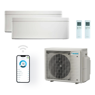 Daikin Groot appartement: Daikin Perfera met 2 binnen units van 5 kW en 2,5 kW