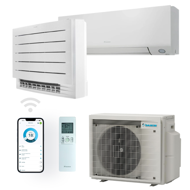 Daikin Perfera vloermodel multisplit inclusief standaard montage