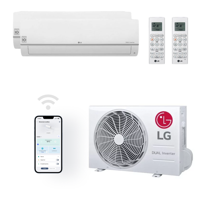 LG LG Multi Split (MU2R17+ PZ12NYZ + PZ09NYS - Inclusief montage