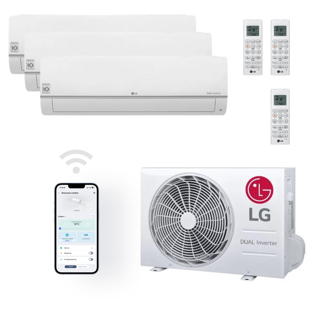 LG LG Multi Split (MU3R21 + PZ12NYS + PZ09NYS + PZ09NYS) -  Inclusief montage