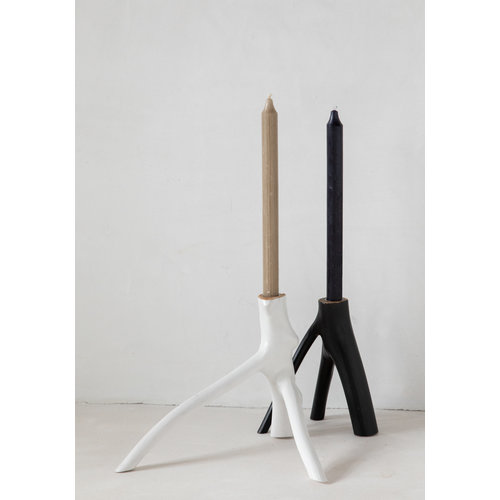 Bazar Bizar Kandelaar The Triple Twig Candle Holder - Zwart