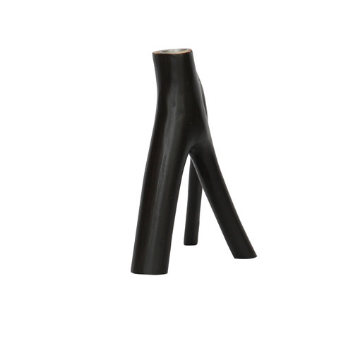 Bazar Bizar Kandelaar The Triple Twig Candle Holder - Zwart