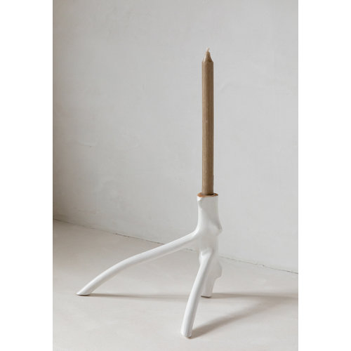 Bazar Bizar Kandelaar The Triple Twig Candle Holder - Wit