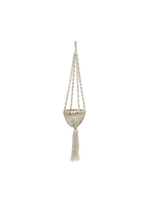Bazar Bizar The Twisted Macrame Plant Holder - Natural White - S Bazar Bizar The Twisted Macrame Plant Holder - Natural White - S